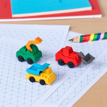 Erasers (set of 3) - Construction vehicles