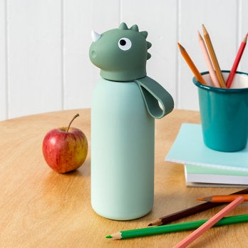 Children's water bottle (stainless steel, 350ml) - Dinosaur
