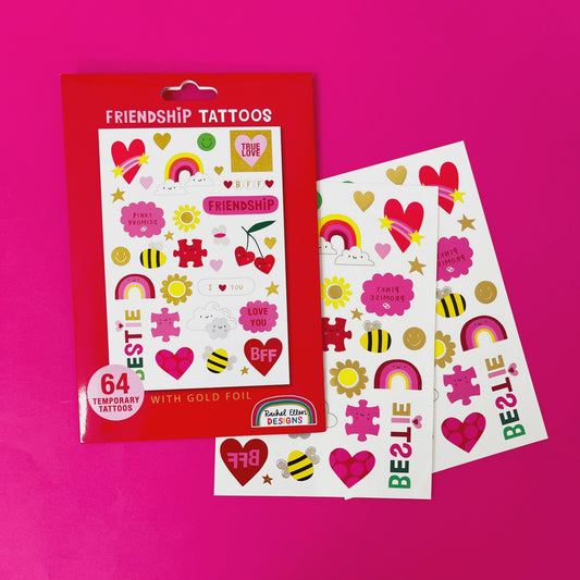 Friendship Gold Foil Temporary Tattoos