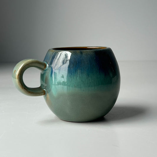 Paula coastal teal stoneware mug