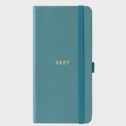 Slim Diary 2027 Teal Faux