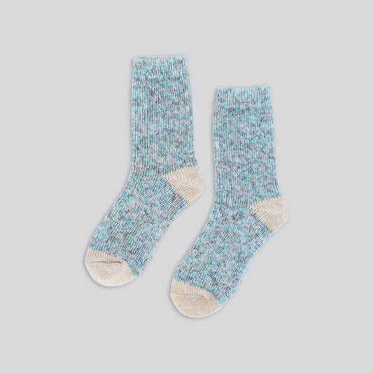Turquoise tweed socks