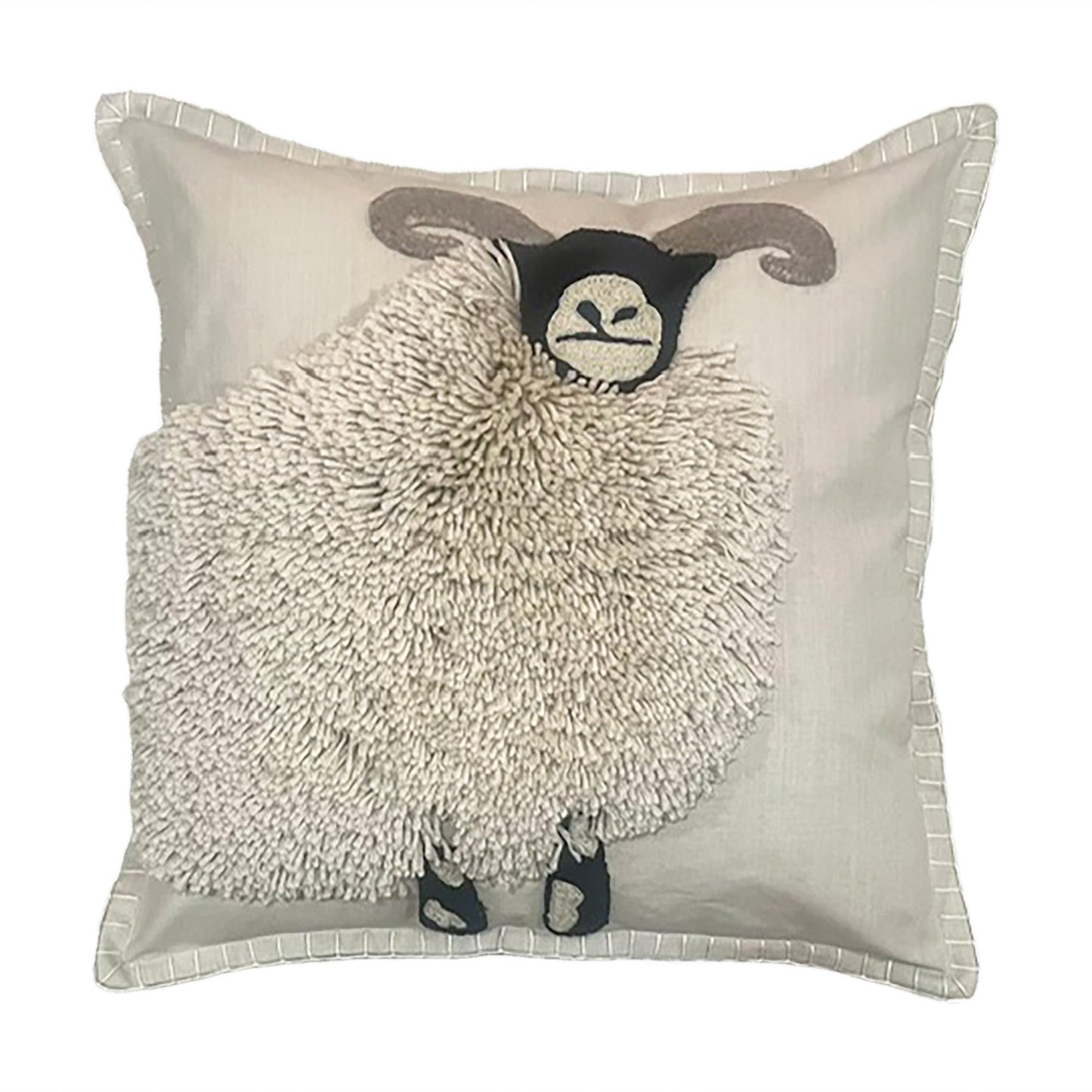 Black face sheep ram Cushion
