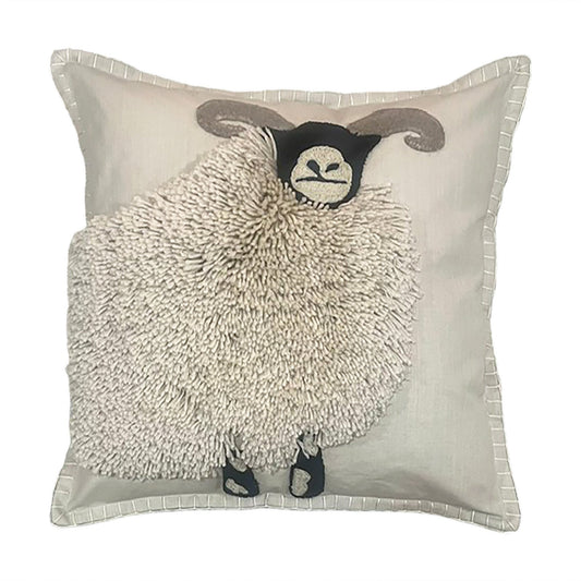Black face sheep ram Cushion