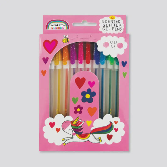 Scented Glitter Gel Pens - Unicorn & Rainbow