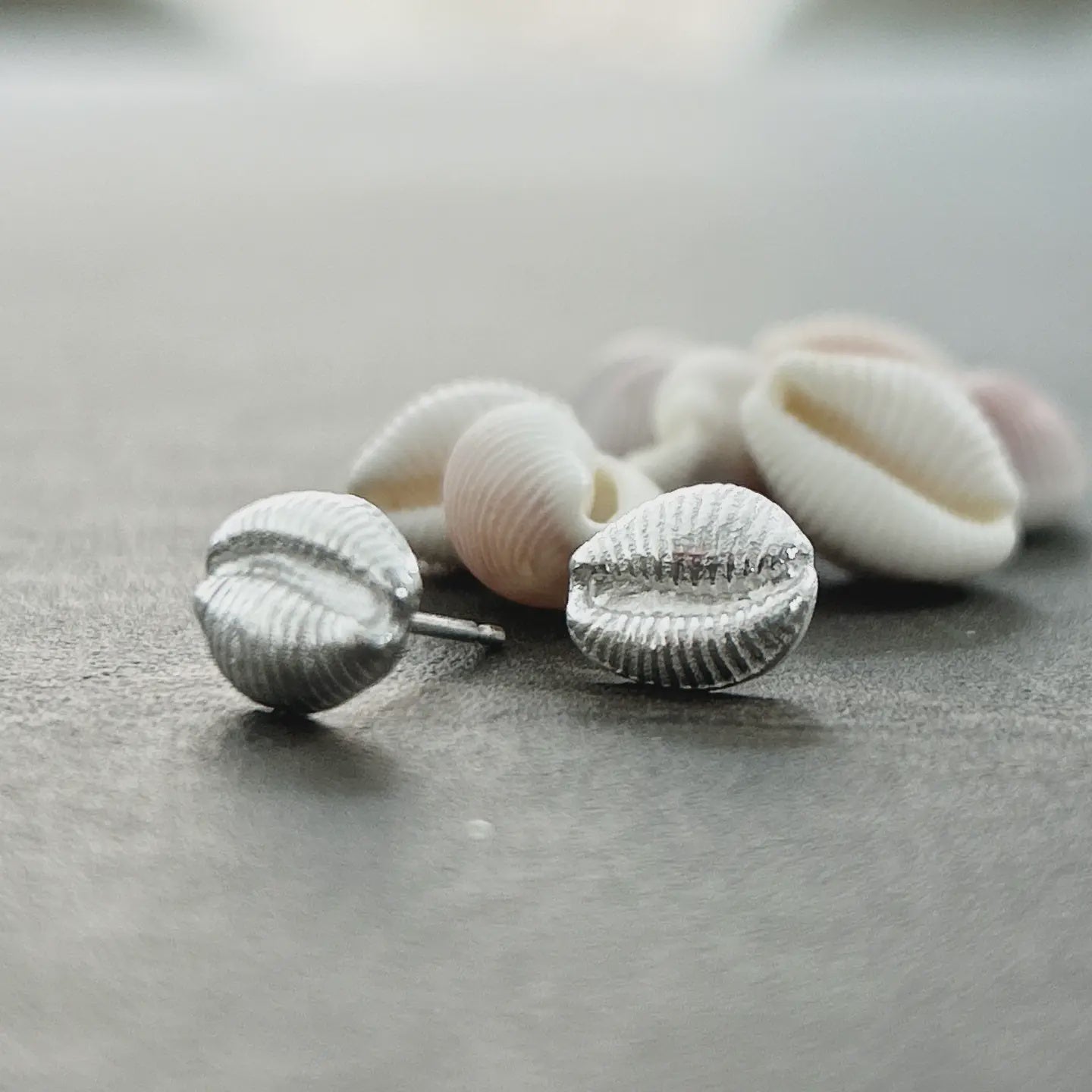 Handmade in Scotland - cowrie earrings