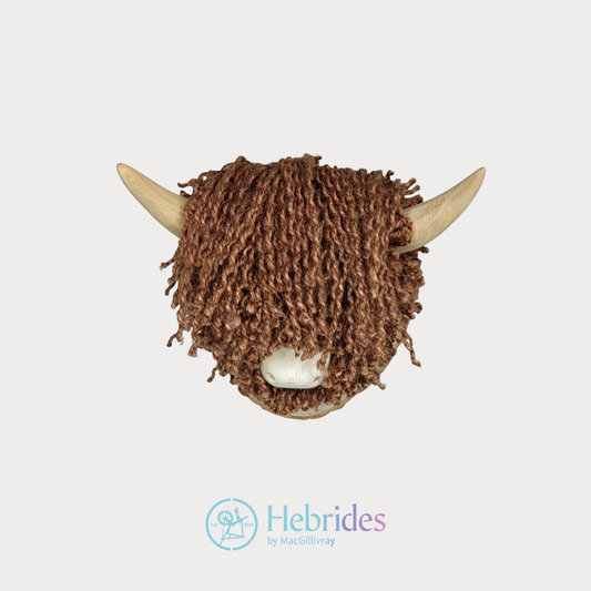 Highland cow mini plaque - Brown
