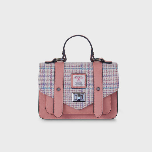 Purple Pink Dogtooth satchel