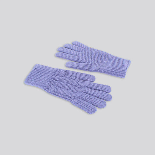 Freya Cable Knit Gloves - Lilac