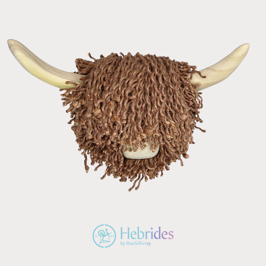 Ailsa highland cow, Wall hanging - brown