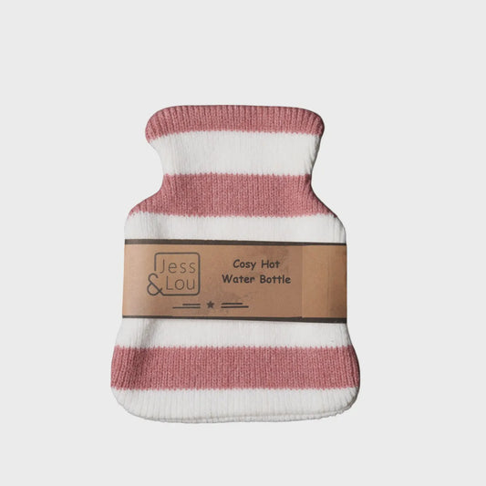 Pink & White Stripe Mini Hot Water Bottle CC110