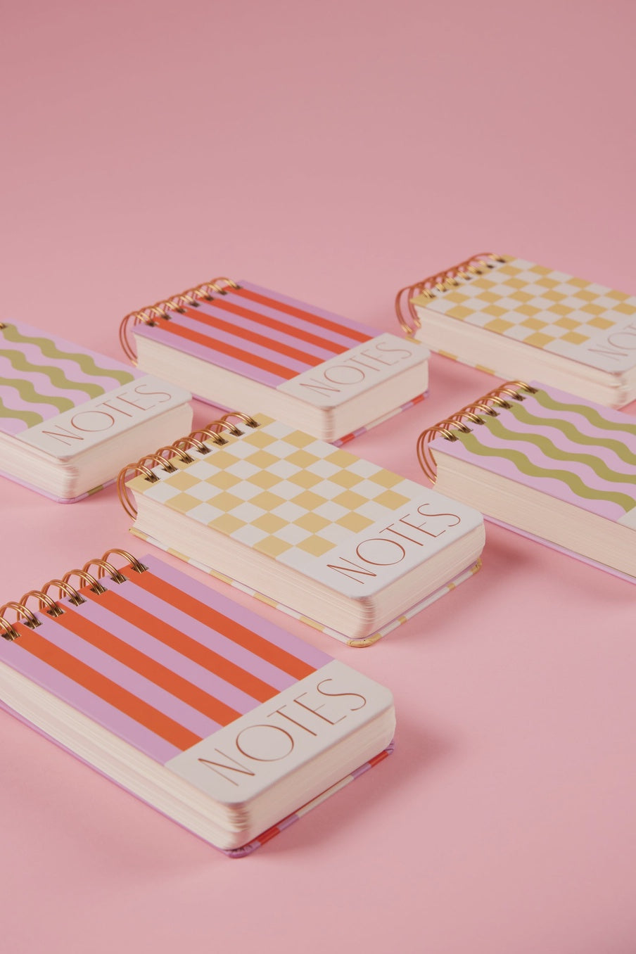 Ink Chunky Notepad - Pink 7 orange stripes