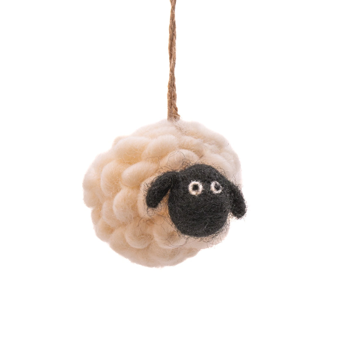 Fluffy sheep felt decoration