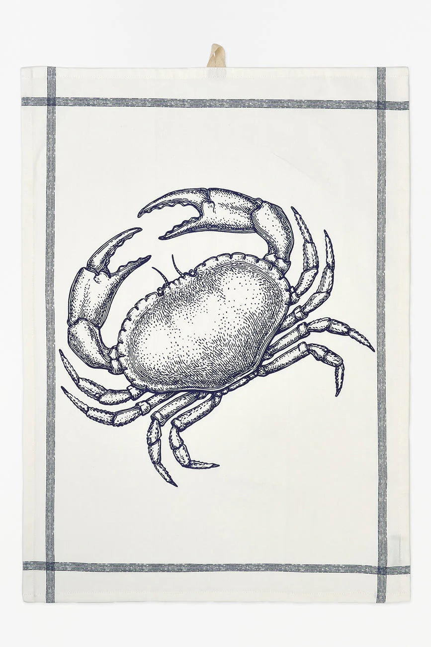 Crab tea towel