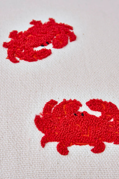 Crab motif cushion