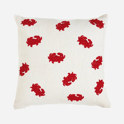 Crab motif cushion