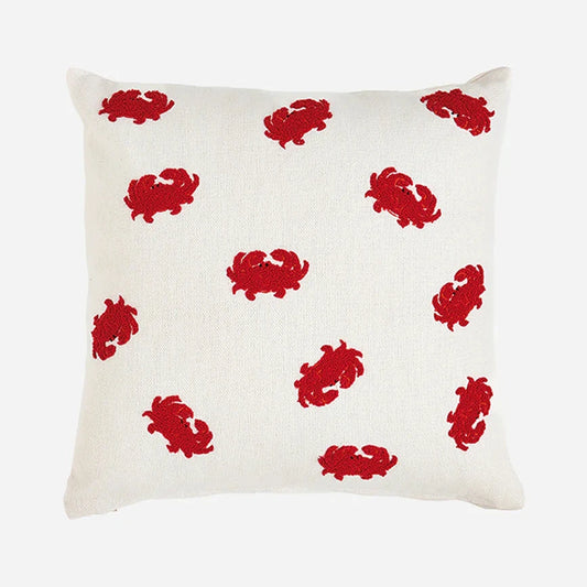 Crab motif cushion