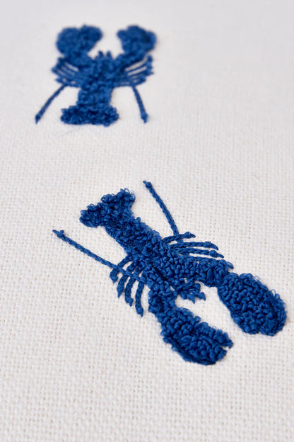 Lobster motif cushion