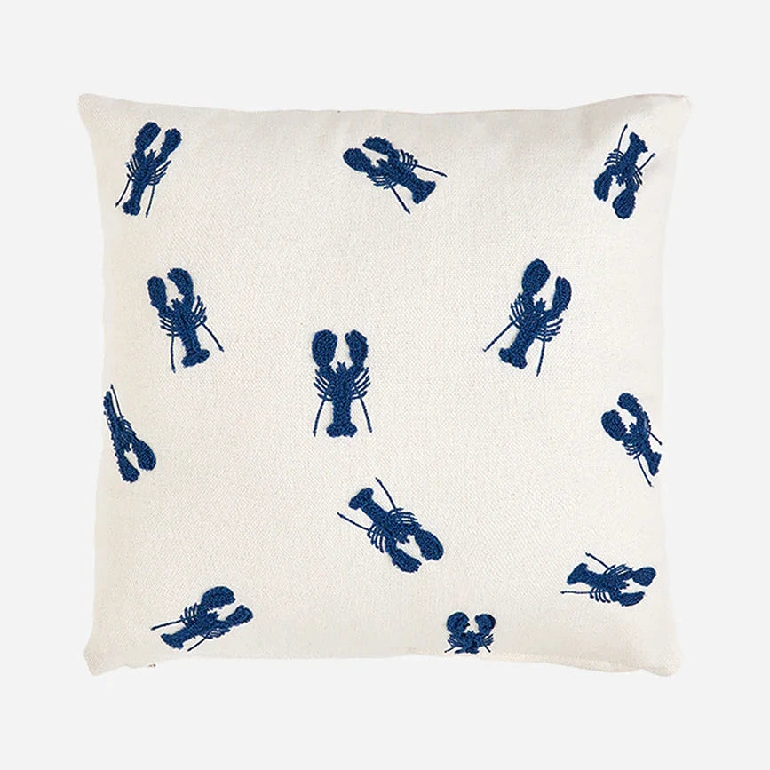Lobster motif cushion