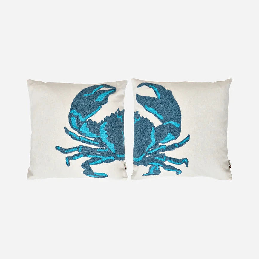 Pair of Crab Motif Cushions
