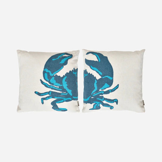Pair of Crab Motif Cushions
