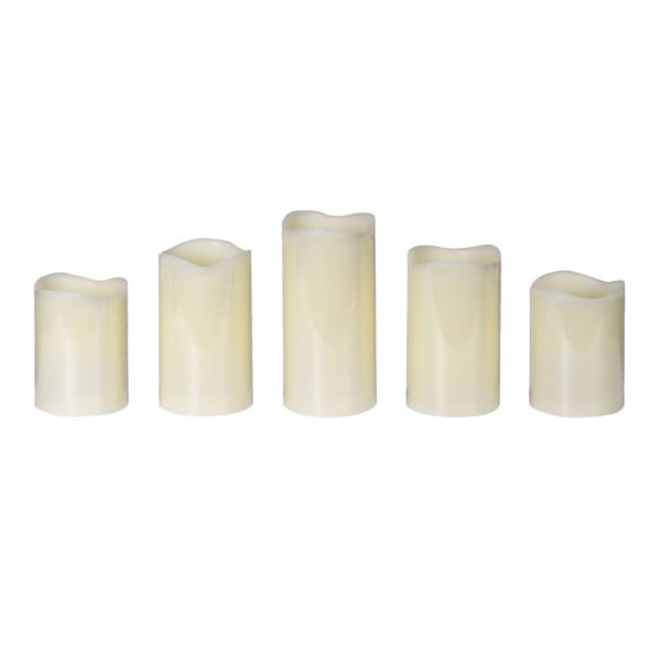 Set of 5 remote control LED candles