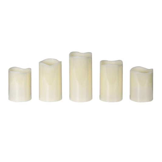 Set of 5 remote control LED candles
