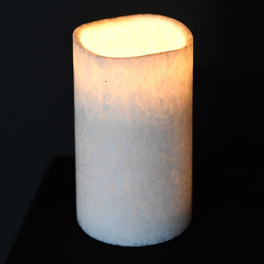 Large marble effect LED candle