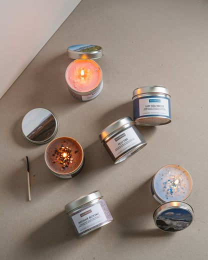 Peat fire - Hebrides by MacGillivray custom candle tin