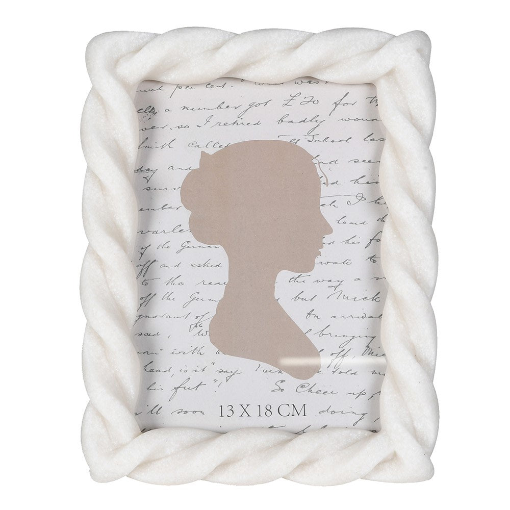 Faux marble twisted photo frame