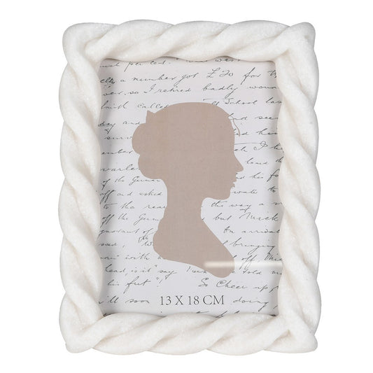 Faux marble twisted photo frame