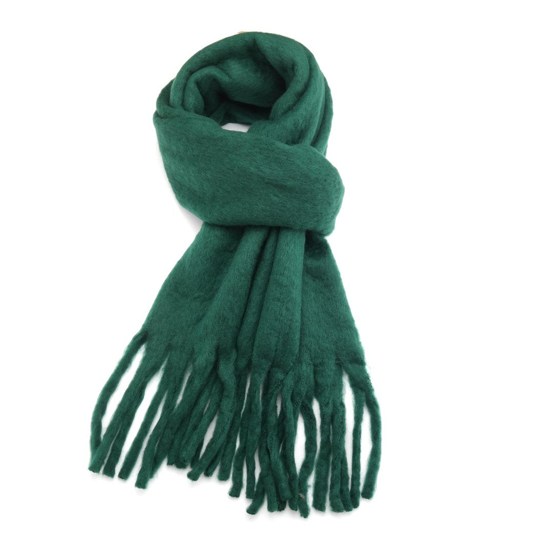 Green Sara Plain Scarf