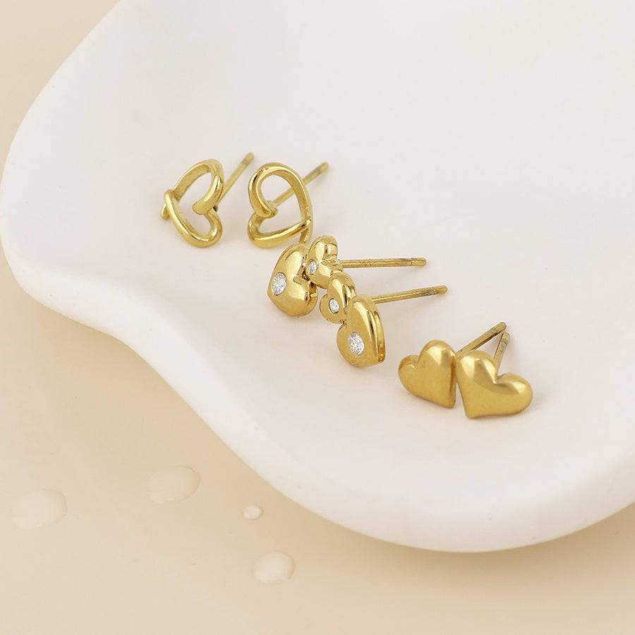 Gigi waterproof earring set - gold