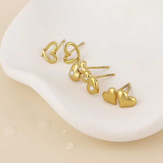 Gigi waterproof earring set - gold