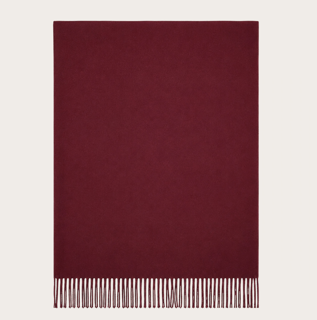 Plain pashmina burnt burgundy