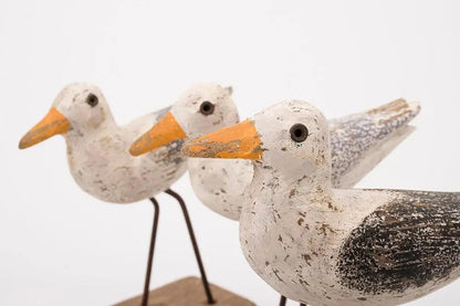 Wooden seagulls