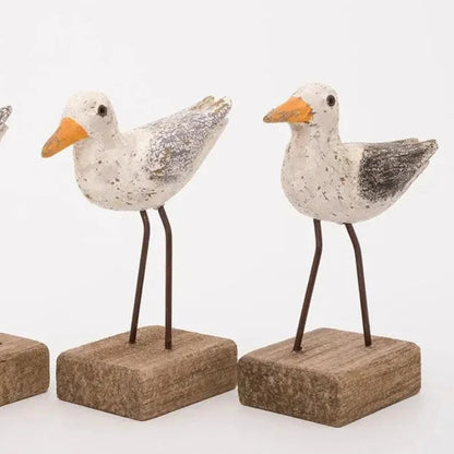 Wooden seagulls