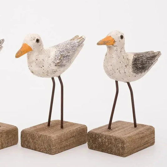 Wooden seagulls