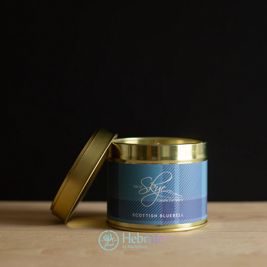 Scottish bluebell travel tin candle