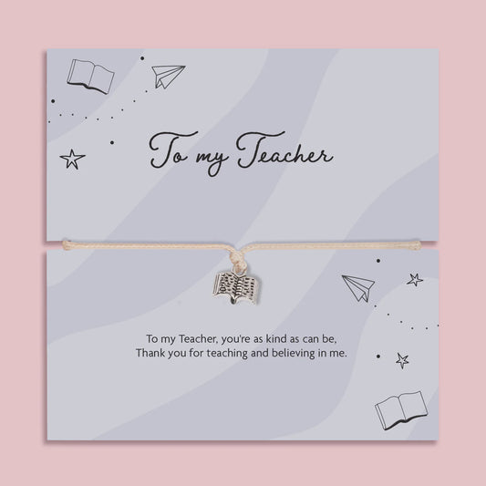 To my teacher bracelet