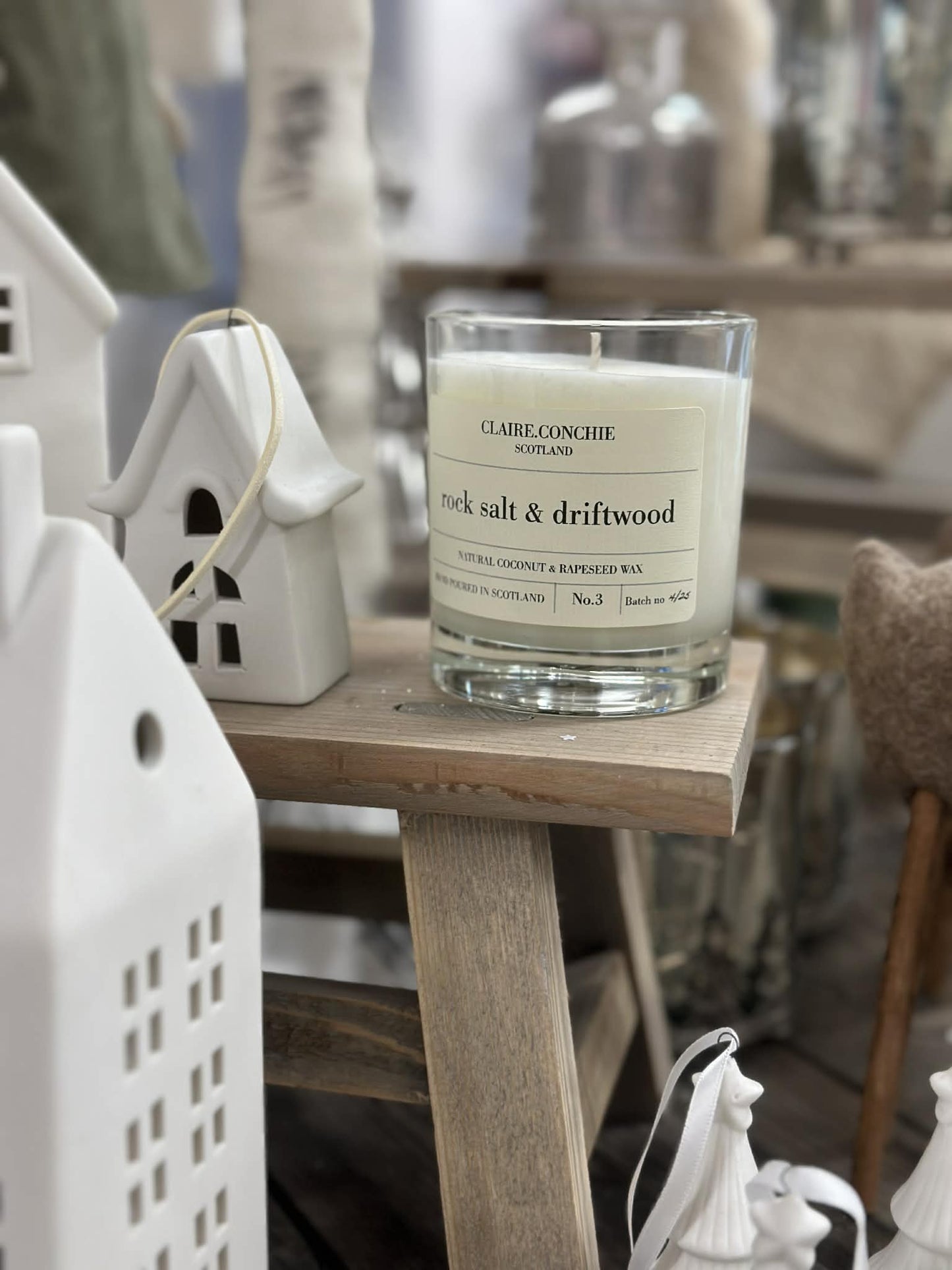 Rocksalt & driftwood candle