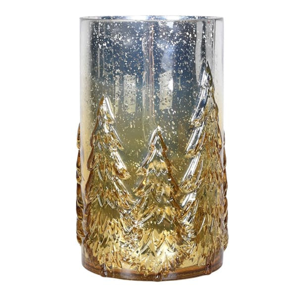 Antique gold fire candle holder