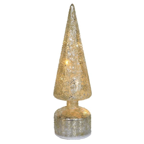 Gold lit rotating tree