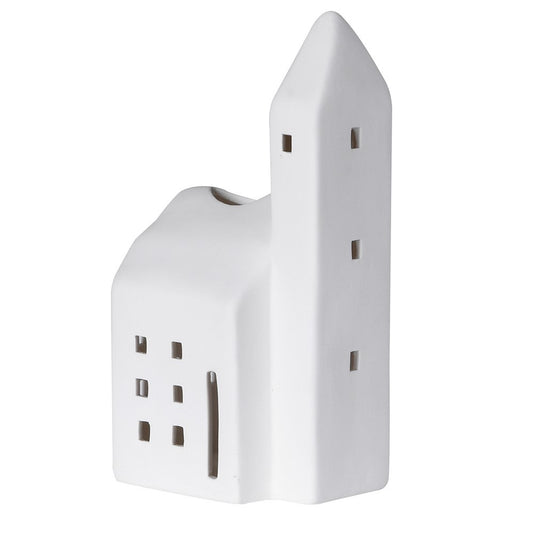 Wht Church T Light Holder