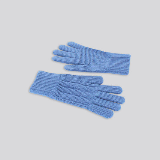Freya Cable Knit Gloves - Blue