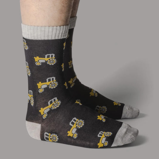Black Tractor Bamboo Socks BM160