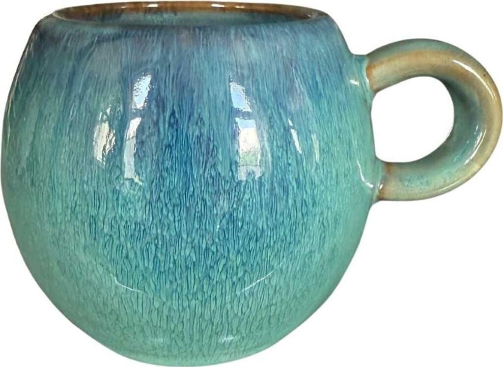 Paula coastal teal stoneware mug