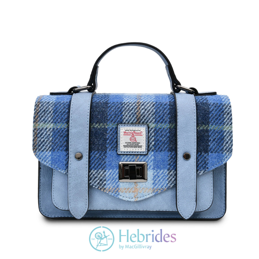Blue Harris Tweed - Satchel
