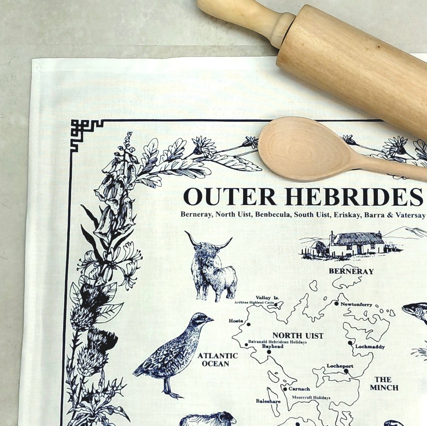 Uist & Benbecula Tea Towel