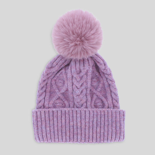 Ester Pom Pom Hat - Lilac